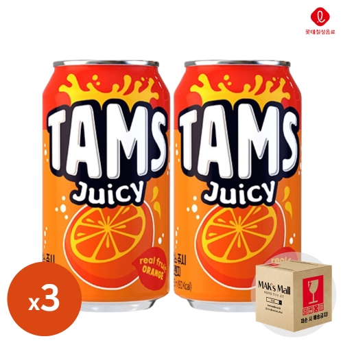 롯데칠성음료 탐스 쥬시 오렌지 355ml (3개)_이미지