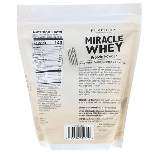 닥터머콜라 미라클 웨이 프로틴 파우더 초콜릿 454g (해외) (1개)_이미지