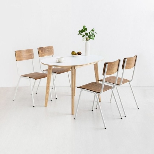 마켓비 RAMIRA 라운드형 HPL 식탁 1200 (W1075A의자4개)