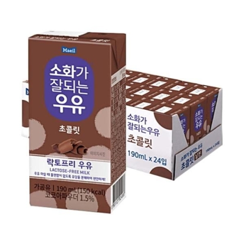 매일유업 소화가 잘되는 우유 초콜릿 190ml (24개)_이미지