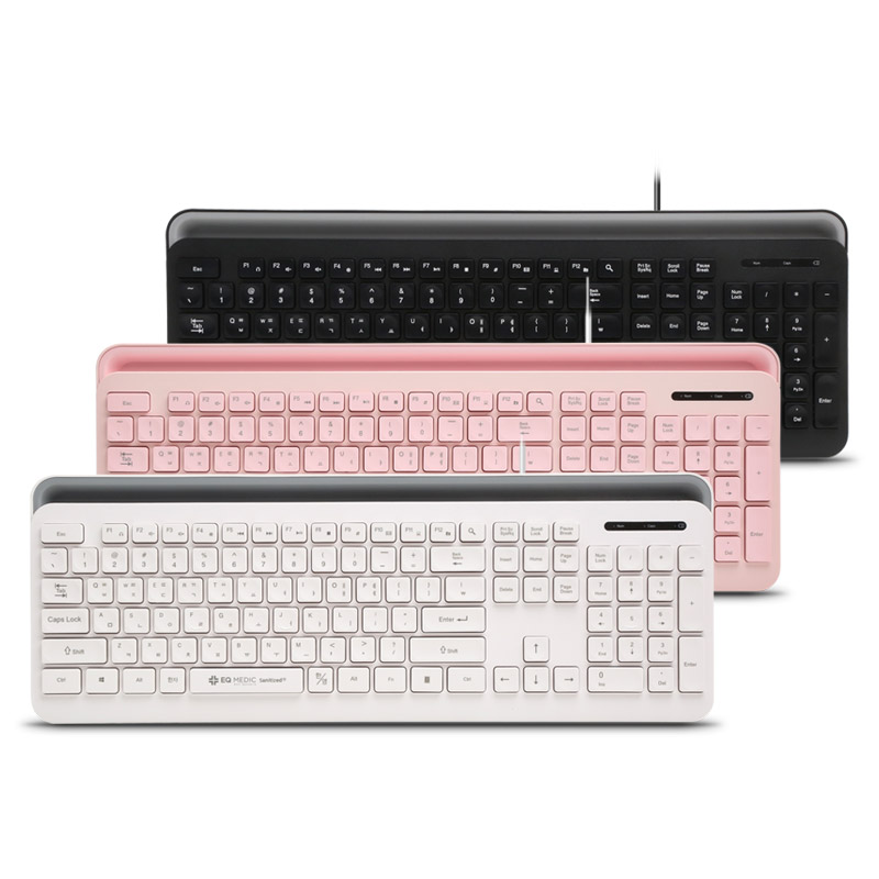 이큐웨어 이큐메딕 Sanitize-K1 항균 거치형 키보드 (핑크)