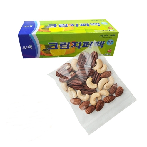 크린랲 크린 이중지퍼백 15x10cm (미니) 20매 (2개(40매))