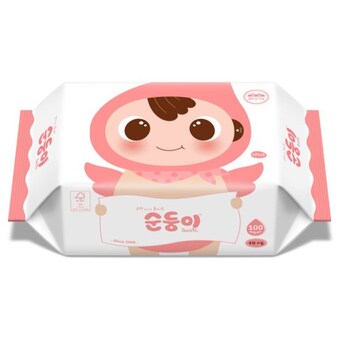 순둥이 베이직 무향 <b>물티슈</b> 리필형 <b>100매</b>