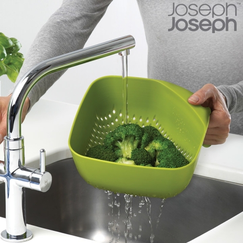 조셉조셉 스택 사각 컬랜더 여과기 그린