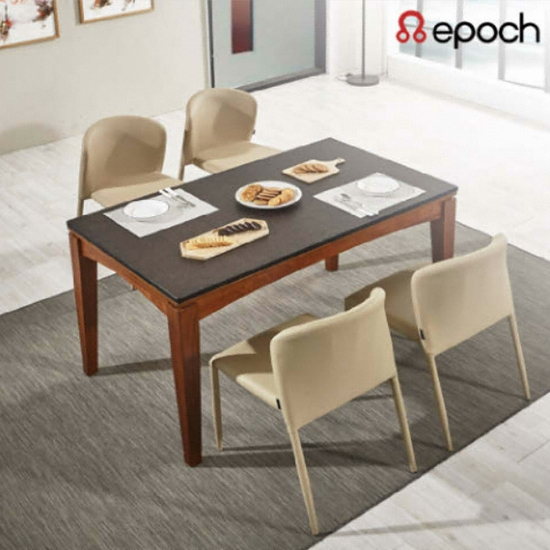 에포크  타노스 화산석 와이드 식탁 B타입 1400 (의자4개)