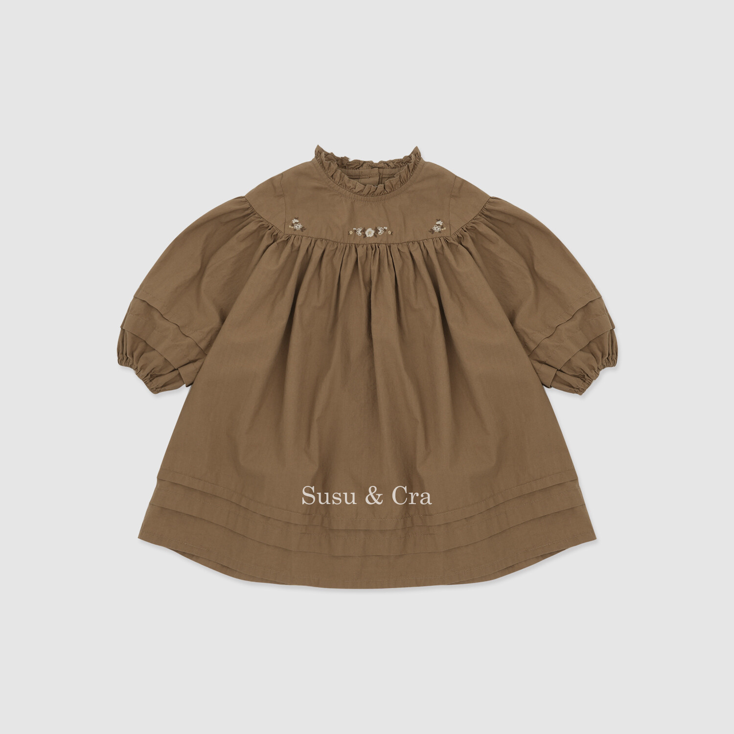 슈슈앤크라 mini 베이타 원피스 브라운 025302ECC07BR