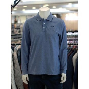 크로커다일 세이브존03 남성 봄 투톤 피케 조직 자카드 긴팔 카라 S32570420