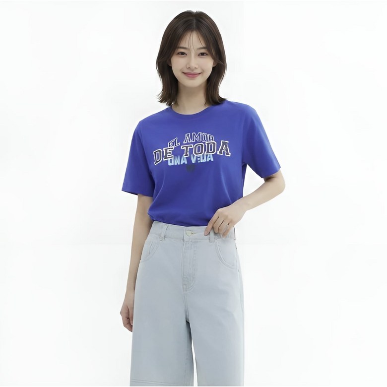 플라스틱아일랜드 세미 크롭 프린트 티셔츠 PS2CH66H6221928 GE 그레이 S 55_이미지
