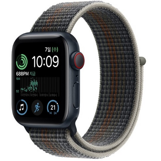 APPLE 워치 SE 2세대 40mm 미드나이트 알루미늄 (스포츠루프)_이미지