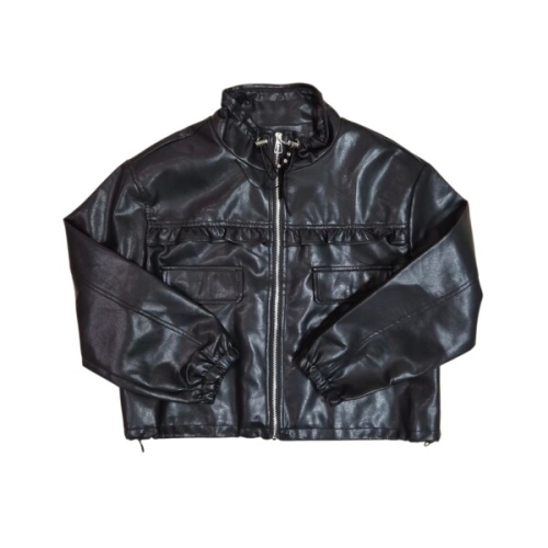 르니앤맥코이 여성 하이넥 셔링 인조가죽 점퍼 MM11JP601HJY