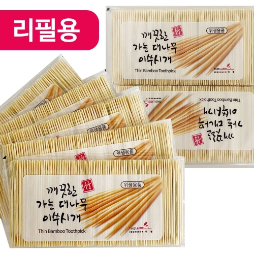 더웰 가는 대나무 이쑤시개 리필 2000입 요지 업소용이미지입니다. 누르면 해당 게시물로 새창이동합니다.