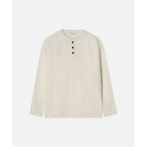 드로우핏 DRAWFIT DRAW FIT 코튼 와플 헨리넥 티셔츠 IVORY DFTS4306IV 533995_이미지