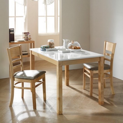 동서가구 케빈 하이그로시 식탁 1150 (의자2개)_이미지