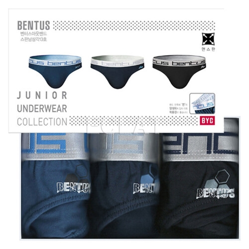 BYC  BYC 벤터스 아웃밴드 스판 주니어 남아동 삼각팬티 세트 BTR6329