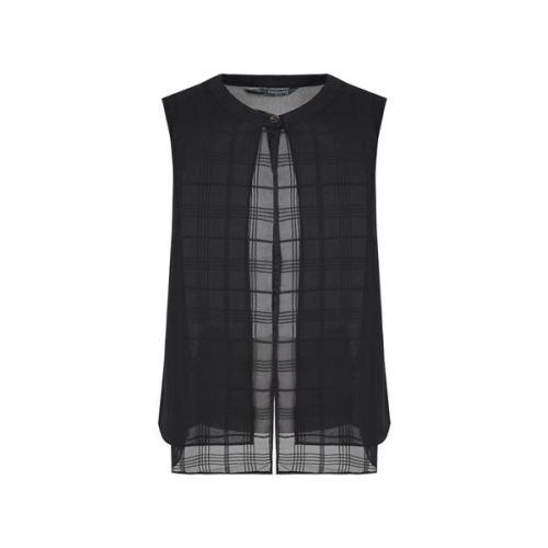 크로커다일 레이디 라운드 밴드넥 제천끈 덧장 여름 베스트_CLEMVT102