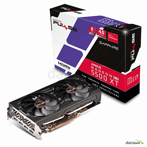 SAPPHIRE 라데온 RX 5500 XT PULSE OC D6 8GB Dual-X