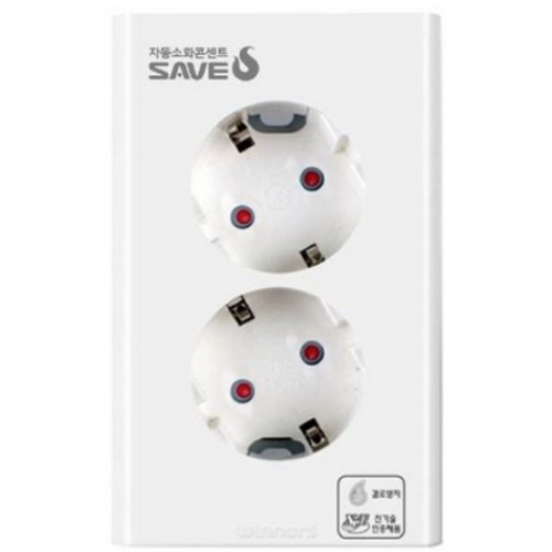 위너스 세이브에스 2구 매립형 자동소화 결로방지 콘센트
