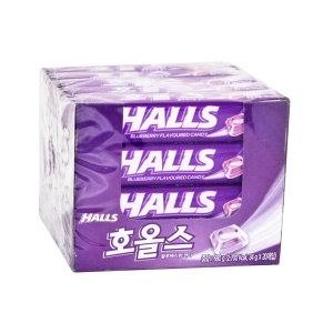 호올스 홀스 블루베리 1곽 20개입 /HALLS/목캔디/박하