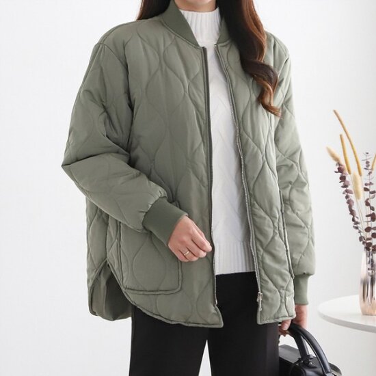 시보리 퀼팅 깔깔이 패딩 점퍼 M2311PD601D