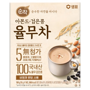 샘표식품 순작 아몬드 검은콩 율무차 18g 10개입 (10개)_이미지