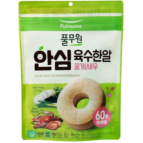 풀무원 안심 육수한알 꽃게새우 88g (4g x 22입) (15개)_이미지