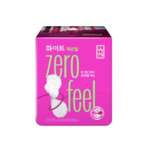 화이트 제로필 생리대 중형 14개 (1팩(14개))_이미지