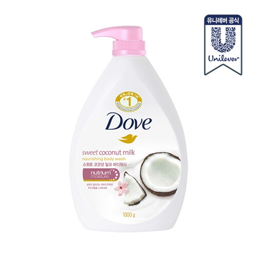 유니레버 도브 스위트 코코넛 밀크 바디워시 1000ml (6개)