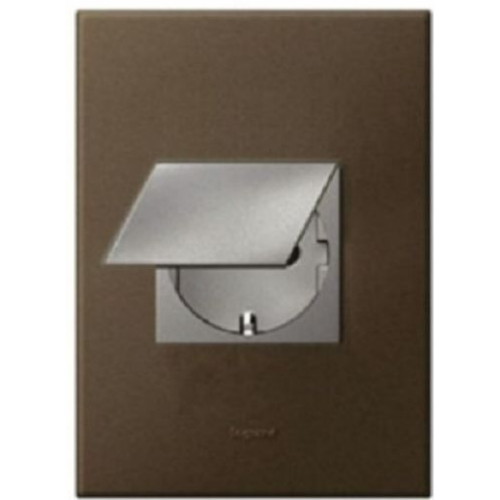 르그랑코리아 아테오 1구 방우형 커버 콘센트 다크브론즈_이미지