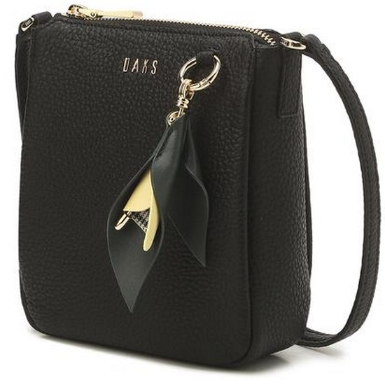 MISTY FLOWER 플라워 참장식 가죽 미니 크로스백 DCBA2E541BK