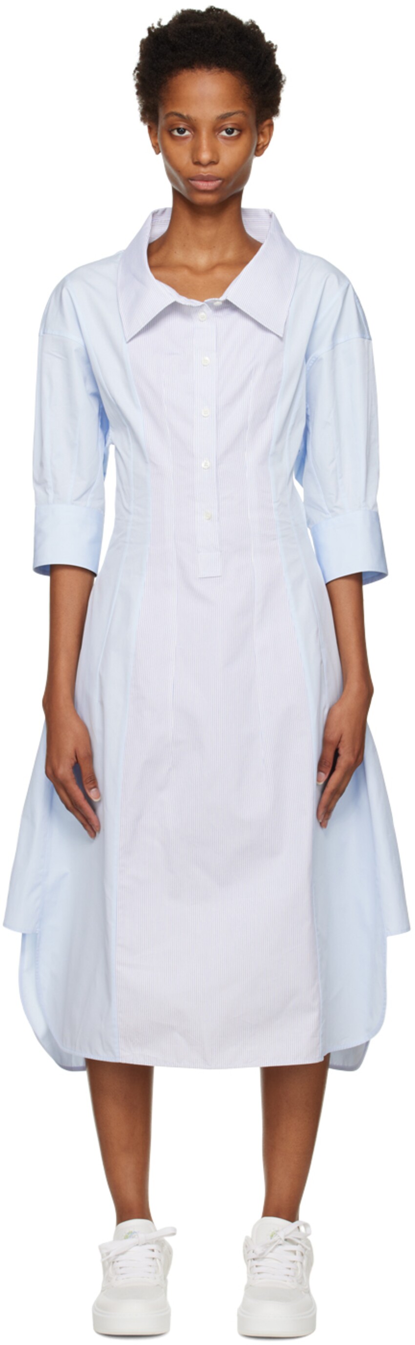 스텔라매카트니 박스 플리츠 슬림 핏 셔츠 드레스 6A00493AR100 T_이미지