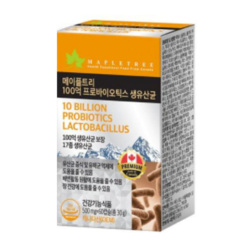 메이플트리 100억 프로바이오틱스 생유산균 500mg 60캡슐 (3개)