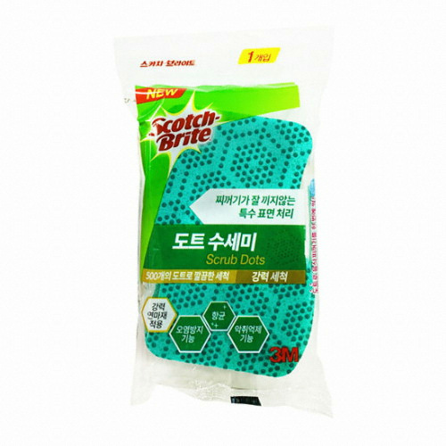 3M 스카치브라이트 음식물이 끼지않는 도트수세미 강력 (6개)_이미지