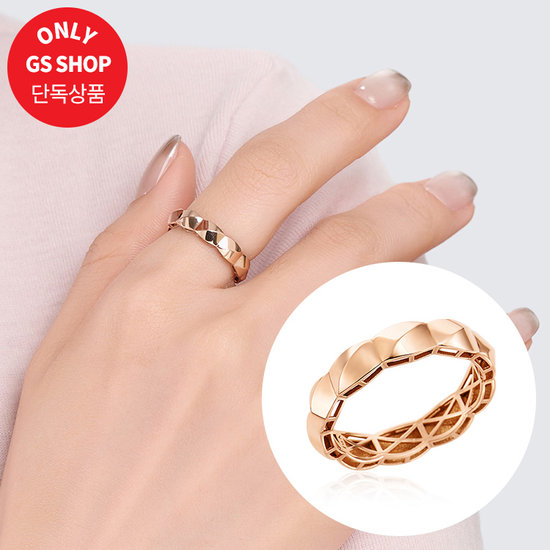 14K 볼륨 지오 엣지컷 올밴드 할로우링 반지 SRS42137