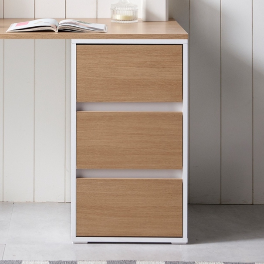 유에라가구 리키 3단 낮은 책상 서랍장 400_이미지