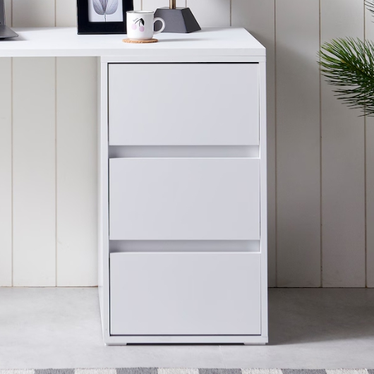 유에라가구 리키 3단 낮은 책상 서랍장 400