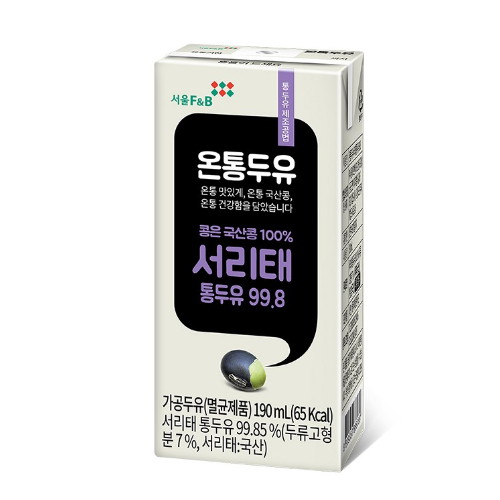 서울에프엔비 온통두유 서리태 통두유 99.8 190ml (48개)