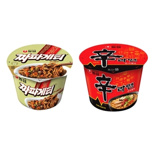 농심 짜파게티큰사발6컵 + 신라면블랙큰사발6개