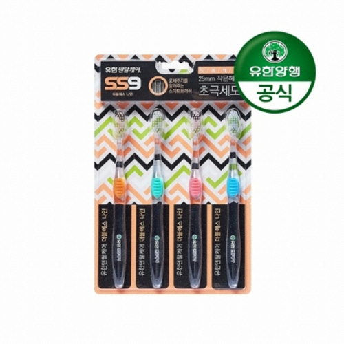 덴탈케어 유한 SS9 초극세모 칫솔 (4개)_이미지