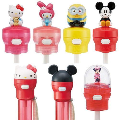 헬로키티 미키 마우스 얼굴 빨대캡 얼굴 1개_이미지