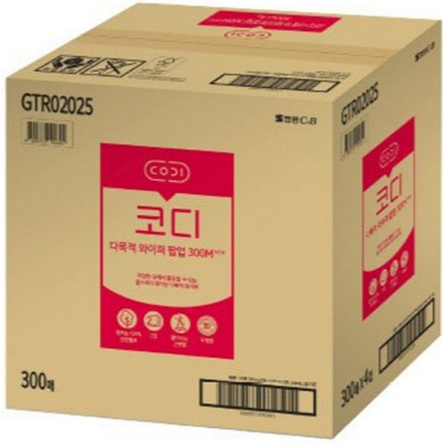 쌍용C&B 코디 2겹 다목적 와이퍼 팝업 300M GTR02025 (300매)_이미지