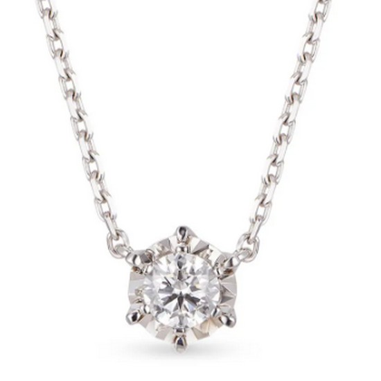 도로시 18K 일루전 랩 다이아몬드 6프롱 목걸이 3부