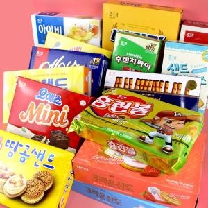 크라운제과 크라운 해태 과자 모음 사무실간식 베스트템 각과자