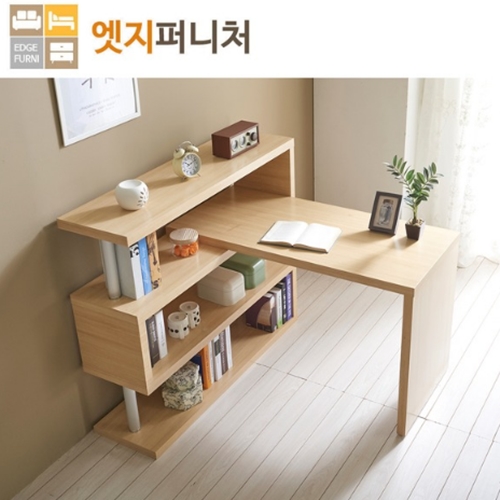 엣지퍼니처 토모 멀티 3단 책장 책상세트 (1200x550)