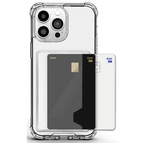 잇케이스 아이폰15 프로 맥스 변색없는 투명 카드 수납 2장 케이스