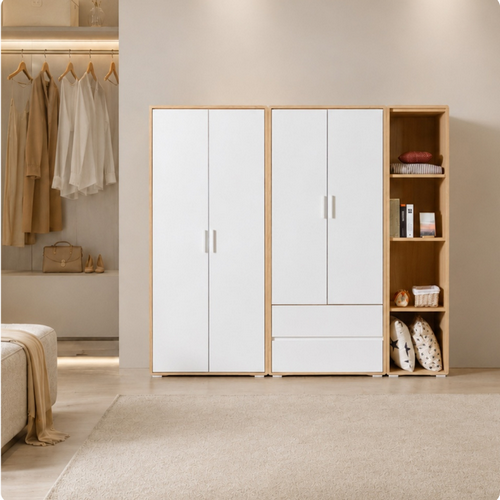 보루네오하우스  수미니 행거 오픈 서랍 옷장 이불장 세트 2020
