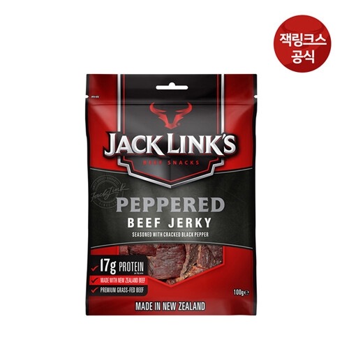 잭링크스 맛의잭팟 페퍼드 비프져키 육포 100G