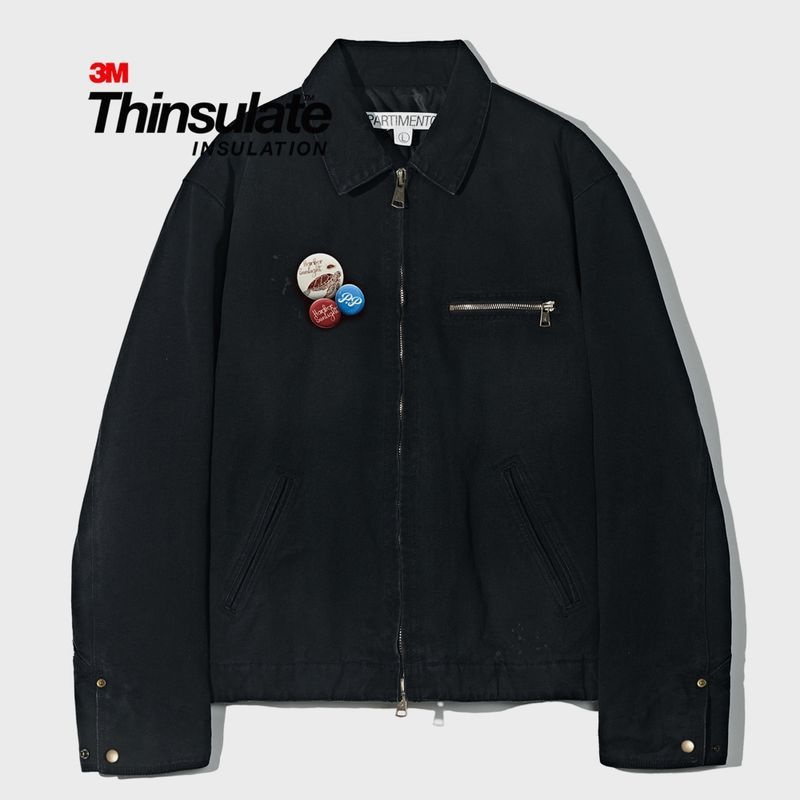 파르티멘토 3M Thinsulate VTG Washed Work Jacket Black 2752286_이미지