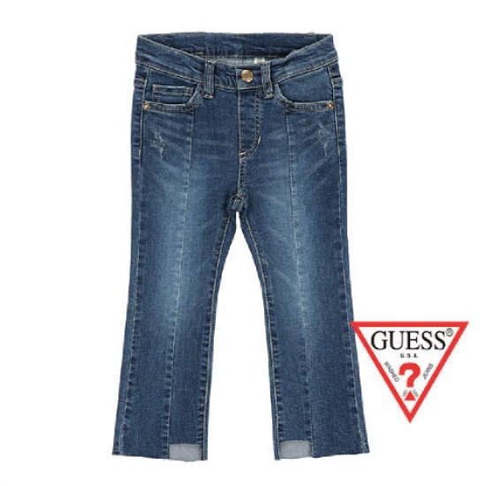 게스키즈 언발 컷팅 와이드진 데님 G91KSP320