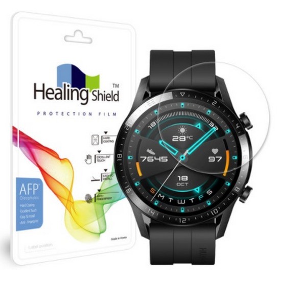 화웨이워치GT2 46mm 올레포빅 고광택 액정보호필름2매