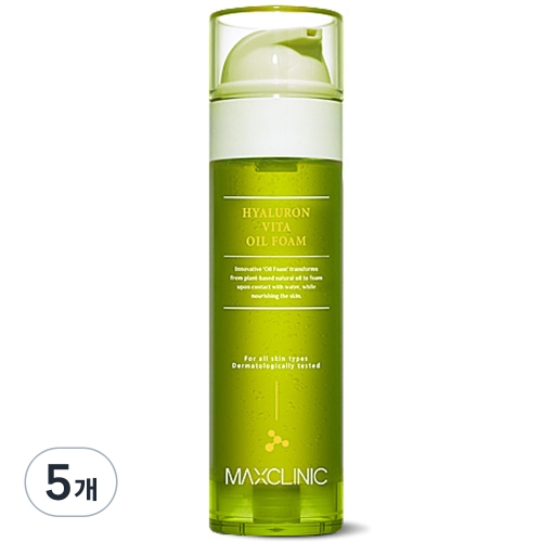맥스클리닉 히알루론 비타 오일 폼 110g (5개)